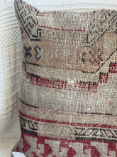 Load image into Gallery viewer, Vintage Tan and Rust Turkish Rug Pillow