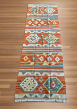 Load image into Gallery viewer, Vintage Turkish Persimmon Kilim Rug