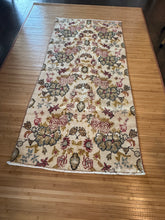 Load image into Gallery viewer, Vintage Turkish Ivory Floral Mini Runner Rug