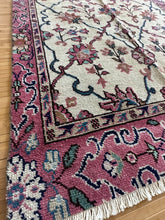 Load image into Gallery viewer, Vintage Turkish Raspberry and Blue Floral Rug