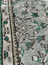 Load image into Gallery viewer, Vintage Turkish Ecru, Sage and and Green Runner Rug