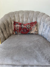 Load image into Gallery viewer, Vintage Rust Floral Turkish Rug Pillow