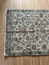 Load image into Gallery viewer, Vintage Turkish Blush and Blue Runner Rug