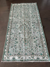 Load image into Gallery viewer, Vintage Turkish Ecru, Sage and and Green Runner Rug