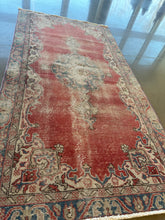 Load image into Gallery viewer, Vintage Turkish Faded Berry Runner Rug