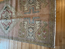 Load image into Gallery viewer, Vintage Turkish Pink, Brown and Blue Ruggie Rug