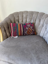 Load image into Gallery viewer, Vintage Brown, Pink and Yellow Kilim Rug Pillow