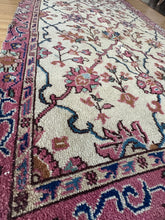 Load image into Gallery viewer, Vintage Turkish Raspberry and Blue Floral Rug