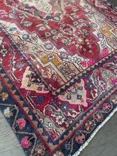 Load image into Gallery viewer, Vintage Maroon, Gray and Ecru Turkish Area Rug