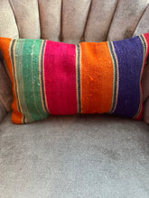 Load image into Gallery viewer, Turkish Bright Stripes Rug Pillow