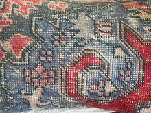 Load image into Gallery viewer, Vintage Turkish Rug Pillow Red and Blue