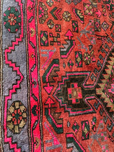 Load image into Gallery viewer, Vintage Red, Gray and Hot Pink Turkish Area Rug