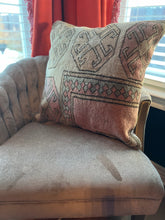 Load image into Gallery viewer, Turkish Ecru, Yellow, Pink and Blue Rug Pillow