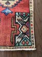 Load image into Gallery viewer, Vintage Turkish Deep coral, ivory Ruggie Rug