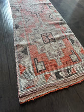 Load image into Gallery viewer, Vintage Coral and Black Turkish Rug