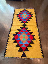 Load image into Gallery viewer, Vintage Turkish Yellow Kilim Runner Rug