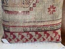 Load image into Gallery viewer, Vintage Tan and Rust Turkish Rug Pillow