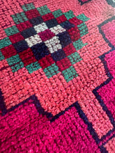 Load image into Gallery viewer, Vintage Turkish Pink and Purple Herki Runner Rug