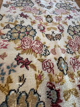 Load image into Gallery viewer, Vintage Turkish Ivory Floral Mini Runner Rug
