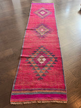 Load image into Gallery viewer, Vintage Turkish Pink, Purple, Orange Herki Runner Rug