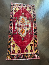 Load image into Gallery viewer, Vintage Turkish Yellow and Red Accent Rug