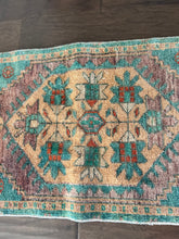 Load image into Gallery viewer, Vintage Turkish Turquoise and Rust Ruggie Rug