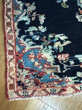 Load image into Gallery viewer, Vintage Turkish Navy and Tan Accent Rug