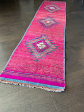 Load image into Gallery viewer, Vintage Turkish Pink, Purple, Orange Herki Runner Rug