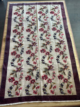 Load image into Gallery viewer, Vintage Turkish Ruby and Plum Floral Tan Area Rug