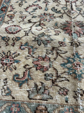 Load image into Gallery viewer, Vintage Turkish Blush and Blue Runner Rug