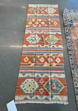 Load image into Gallery viewer, Vintage Turkish Persimmon Kilim Rug