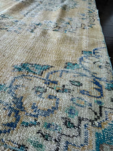 Load image into Gallery viewer, Vintage Turkish Yellow and aqua Runner Rug