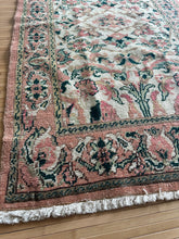 Load image into Gallery viewer, Vintage Turkish Salmon, Pink and Green Accent Rug