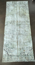Load image into Gallery viewer, Vintage Turkish Faded Neutral Green and Yellow Runner Rug