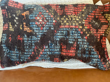 Load image into Gallery viewer, Vintage Turkish Rug Pillow Brown and Blue
