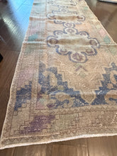 Load image into Gallery viewer, Vintage Turkish Faded Pink and Purple Runner Rug