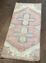 Load image into Gallery viewer, Vintage Turkish Faded Pink and Blue Ruggie Rug