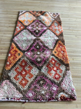 Load image into Gallery viewer, Vintage Turkish Purple and Orange Herki Ruggie Rug