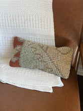 Load image into Gallery viewer, Vintage Turkish Rug Pillow Rust and Tan