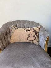 Load image into Gallery viewer, Vintage Tan, Brown and Green Turkish Rug Pillow