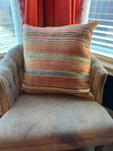 Load image into Gallery viewer, Turkish Kilim Stripe Rug Pillow