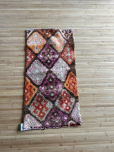Load image into Gallery viewer, Vintage Turkish Purple and Orange Herki Ruggie Rug