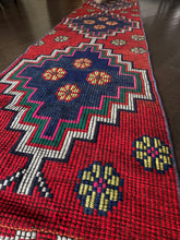 Load image into Gallery viewer, Vintage Turkish Red and Blue Runner Herki Rug