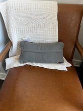 Load image into Gallery viewer, Vintage Turkish Rug Pillow Navy and Orange