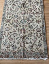 Load image into Gallery viewer, Vintage Turkish Blush and Blue Runner Rug