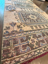 Load image into Gallery viewer, Vintage Turkish Faded Yellow and Blue Runner Rug