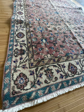 Load image into Gallery viewer, Vintage Turkish Mulberry and Teal Area Rug