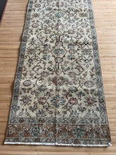 Load image into Gallery viewer, Vintage Turkish Blush and Blue Runner Rug