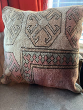Load image into Gallery viewer, Turkish Ecru, Yellow, Pink and Blue Rug Pillow