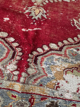 Load image into Gallery viewer, Vintage Turkish Maroon Mini Runner Rug